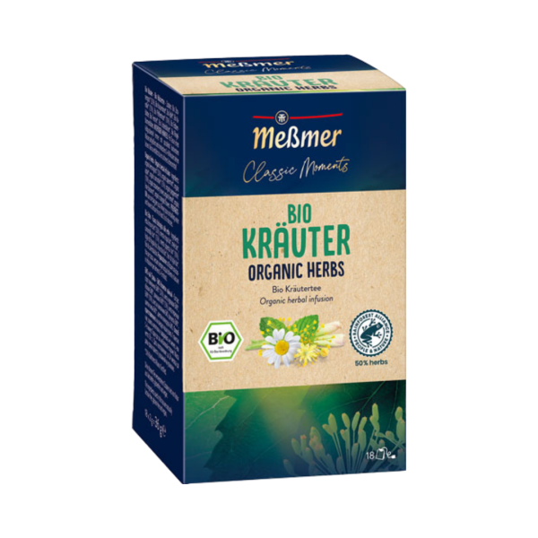 Meßmer Classic Moments Bio Kräuter, Kräutertee, Teebeutel im Kuvert, 2. Entnahmefach/displaytauglich, 36g